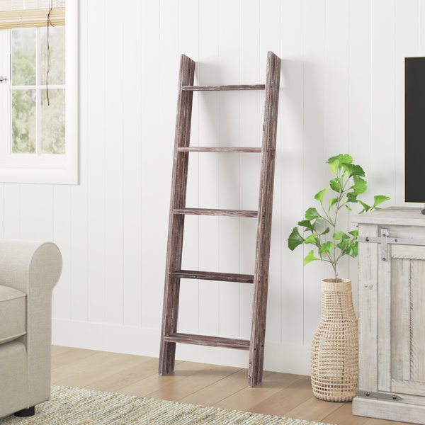 Sand & Stable 54'' Tall Solid Wood Blanket Ladder Towel Holder Scarve